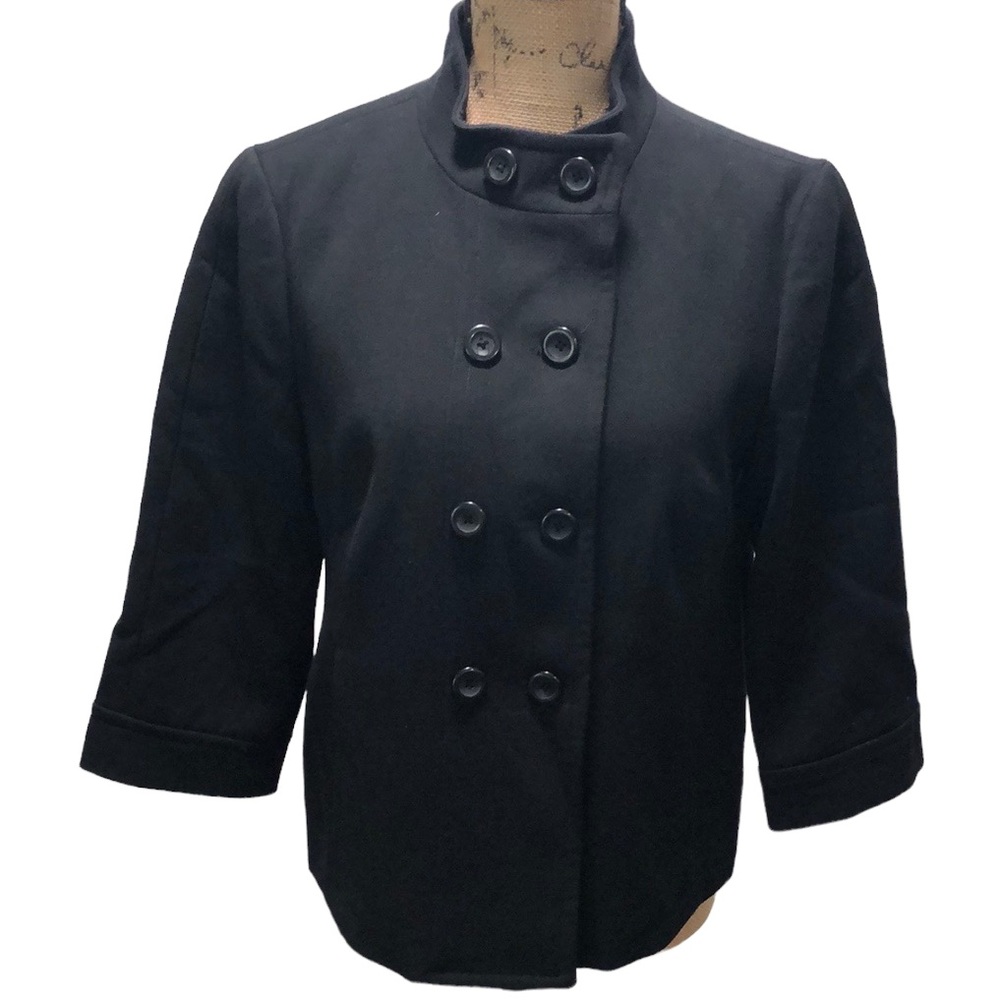 {Banana Republic Factory} Black Double Breasted Button Closure Jacket